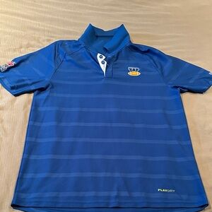 Winnipeg Blue Bomber officially licensed polo featuring the classic 1980s logo